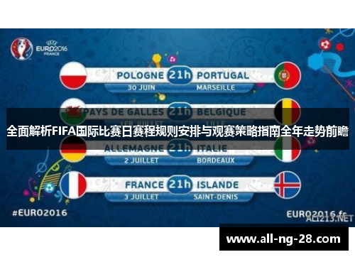 全面解析FIFA国际比赛日赛程规则安排与观赛策略指南全年走势前瞻